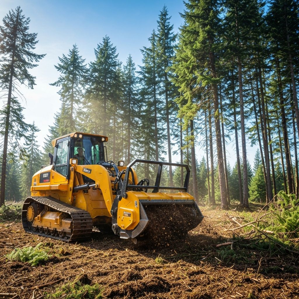 Professional forestry mulching services by Byrd Land Co. in Central Oregon