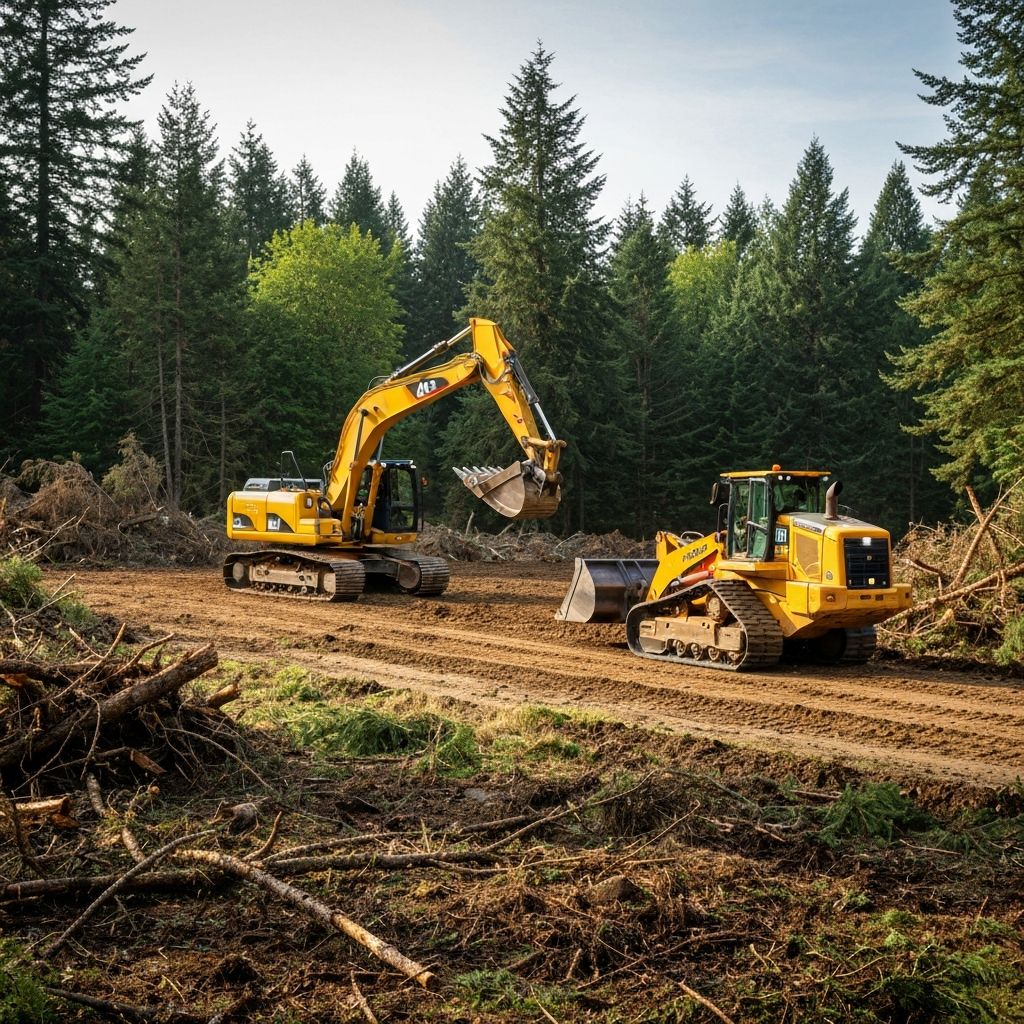 Professional lot clearing services by Byrd Land Co. in Central Oregon